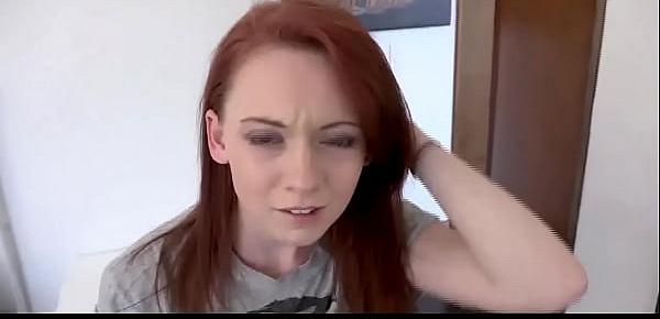  Redhead Teen Flashes Her Pussy For Her Stepdad